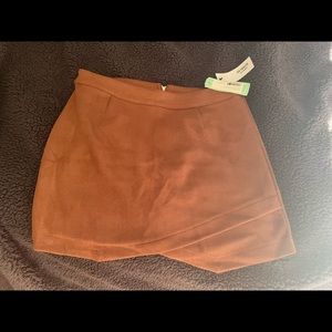 Faux Suede Mini Skirt
